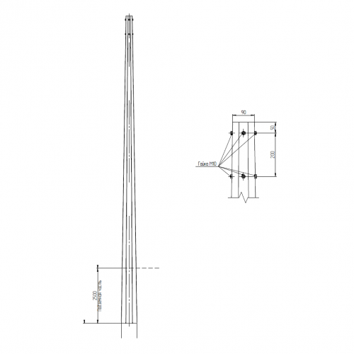 Опора освещения ОГКп-7